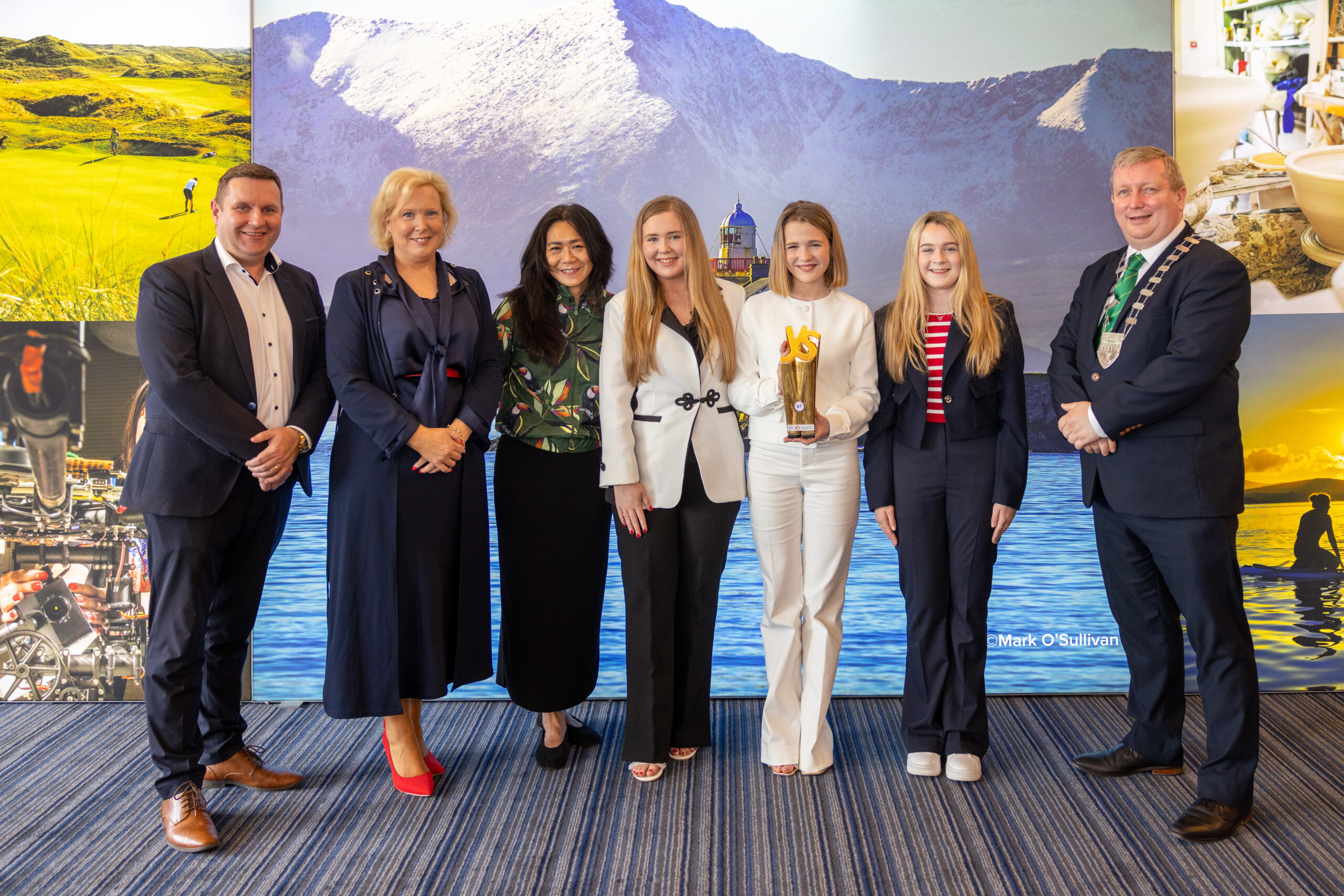 From l-r: Seamus and Teresa Murphy, Dr Maria Guevara Medicins sans Frontieres with Young Scientist of the year 2025 winners sisters Ciara, Saoirse and Laoise Murphy and Breandán Fitzgerald (Cathaoirleach, Kerry County Council) pictured at the conference. Global Economic Summit 2025 is taking place at the Europe Hotel in Killarney Co Kerry 26th – 28th May, a bilateral event of 400 business leaders, policymakers and thinkers gathering to discuss the global economy, the pathway to sustainability, and developments in AI, healthcare technology and more.
Photo By : © Eye Focus LTD .
Domnick Walsh Photographer is an Irish Aviation Authority ( IAA ) approved Quadcopter Pilot.
Tralee Co Kerry Ireland.
Mobile Phone : 00 353 87 26 72 033
Land Line        : 00 353 66 71 22 981
E/Mail :        info@dwalshphoto.ie
Web Site :    www.dwalshphoto.ie
ALL IMAGES ARE COVERED BY COPYRIGHT ©