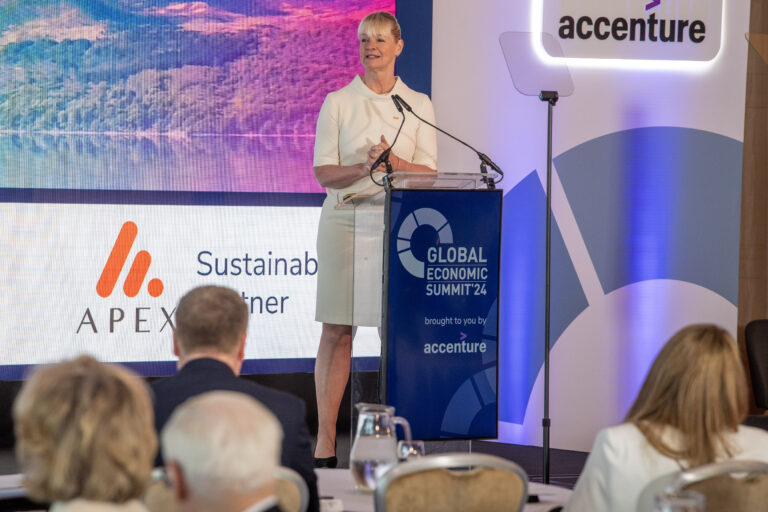 20.5.2024 SBP - Angela Wilkison CEO Workd Energy Council attending the Global Economic Summit, a gathering of 400 delegates in Killarney, Co Kerry to discuss the global economy, the pathway to sustainability, and developments in AI and healthcare technology. 
Photo By : Domnick Walsh © Eye Focus LTD .
Domnick Walsh Photographer is an Irish Aviation Authority ( IAA ) approved Quadcopter Pilot.
Tralee Co Kerry Ireland.
Mobile Phone : 00 353 87 26 72 033
Land Line        : 00 353 66 71 22 981
E/Mail :        info@dwalshphoto.ie
Web Site :    www.dwalshphoto.ie
ALL IMAGES ARE COVERED BY COPYRIGHT ©